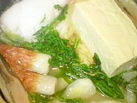 昆布と塩と鱈の湯豆腐
